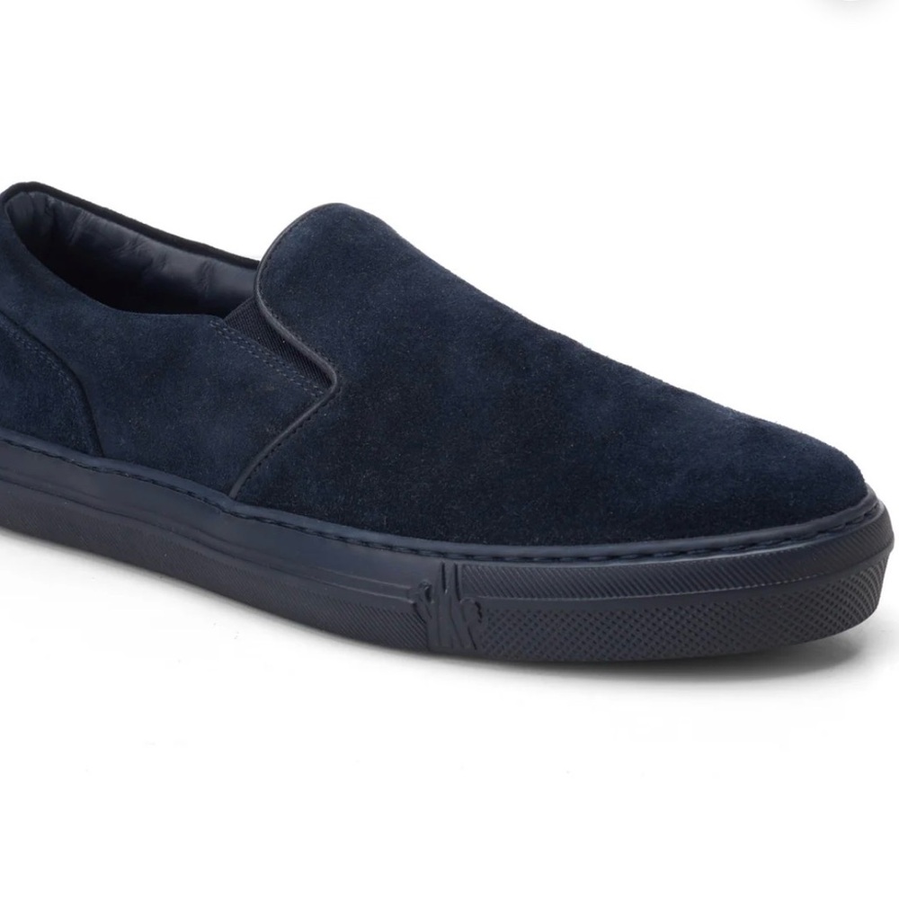 Moncler Meredith navy blue suede slip on sneakers size 37EU/7US EUC